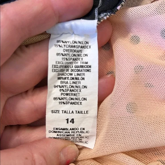 Longitude pink and black polka dot size 14 bathing suit one piece - Picture 4 of 5